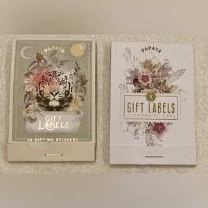 Papaya Art Adhesive Gift or Book Labels Two packs, 12 labels each New